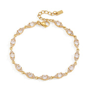 J&D Jewelry Luxury Gradient Zirconia Tennis Bracelet Gold Plated