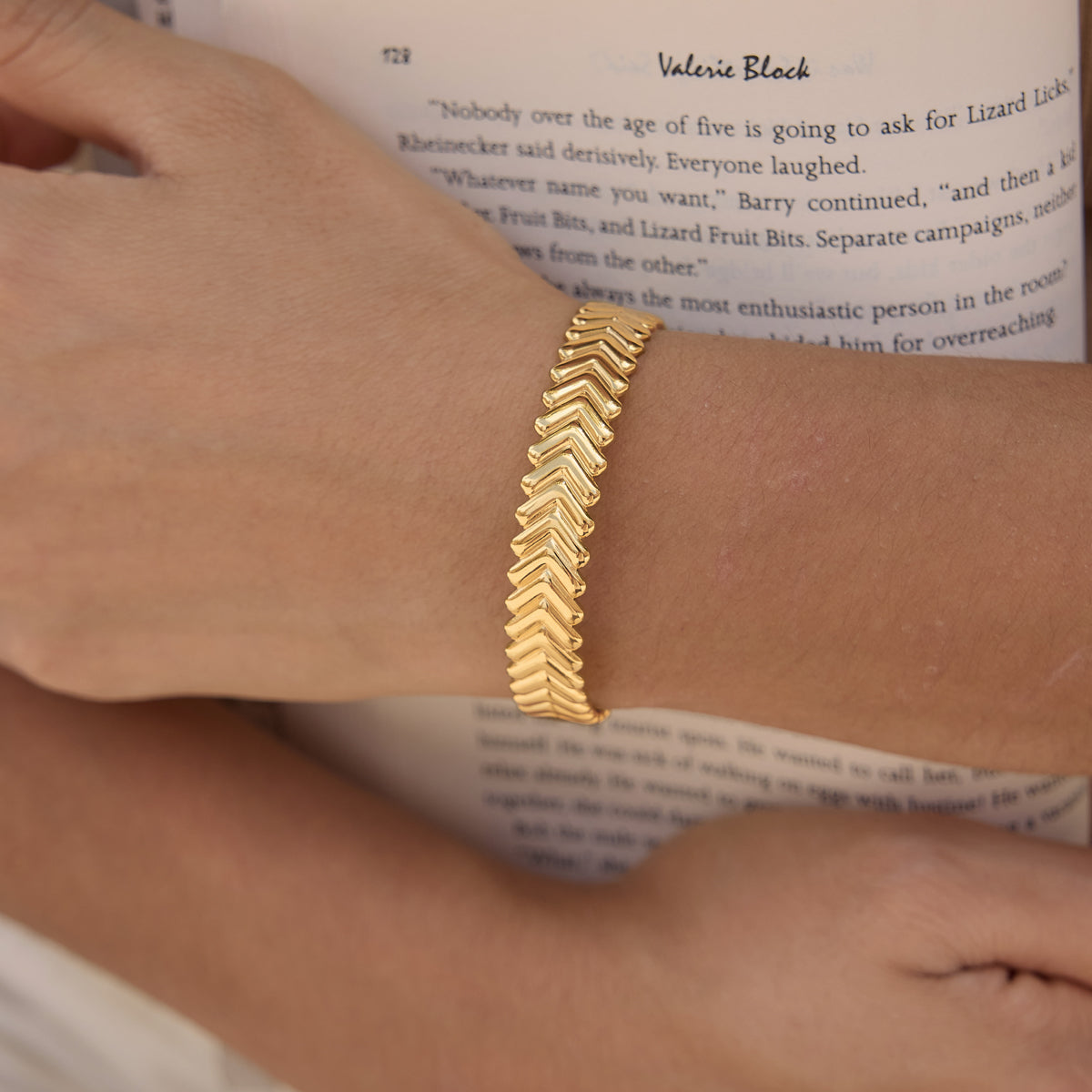 J&D Jewelry Vintage Wheat Ear Open Bangle Gold Plated Stainless Steel
