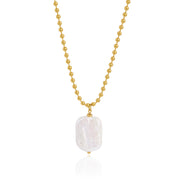 J&D Jewelry Elegant Baroque Freshwater Pearl Pendant Necklace Gold Plated