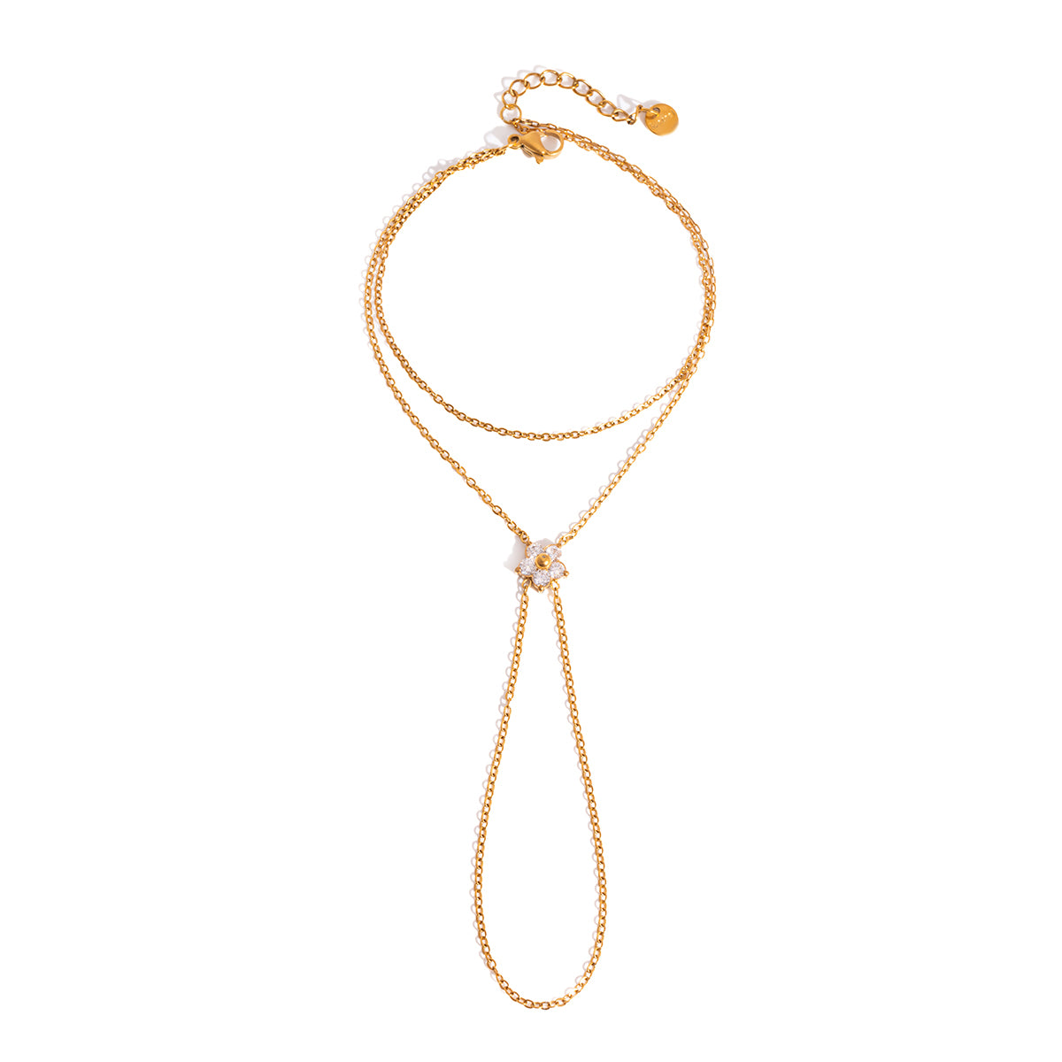 J&D Flower Zircon Double Layer