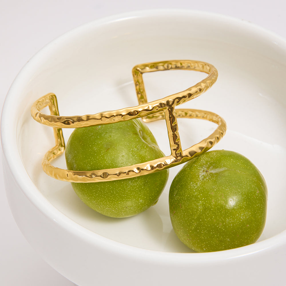 J&D  Bangle Hammer Patterned
