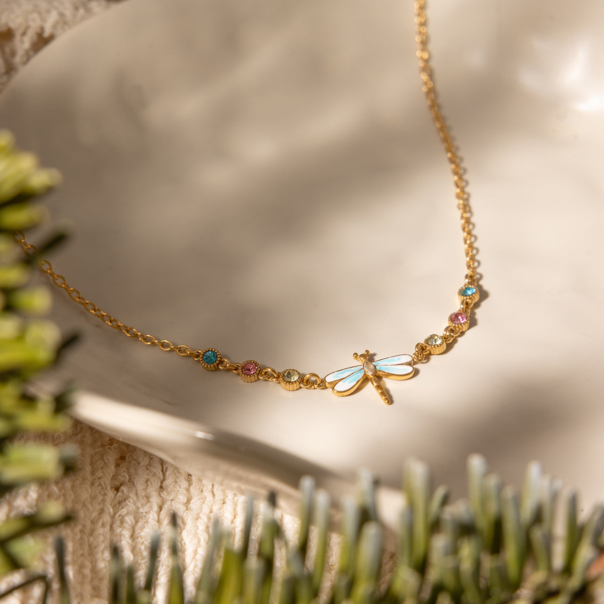 J&D Blue Enamel Dragonfly