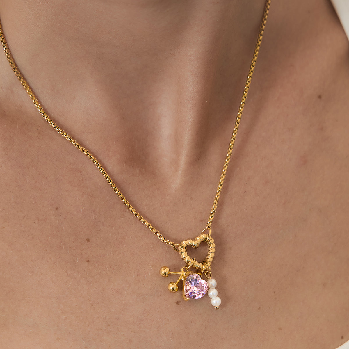 J&D Pink Heart Zircon