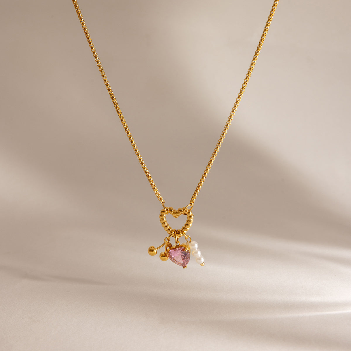 J&D Pink Heart Zircon