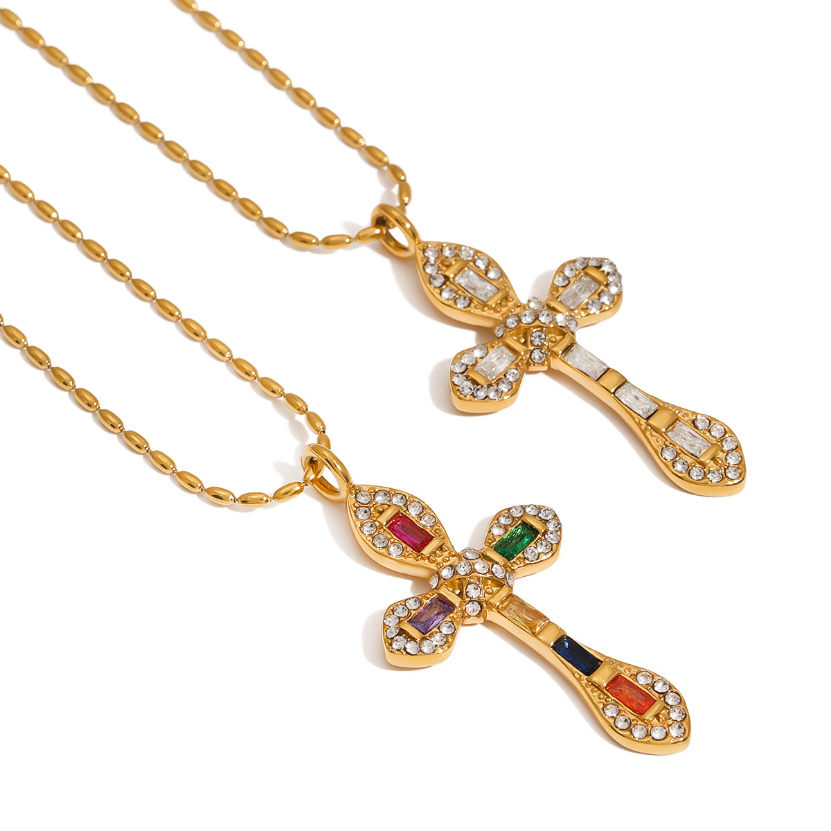 J&D  Jesus Crosses Necklace