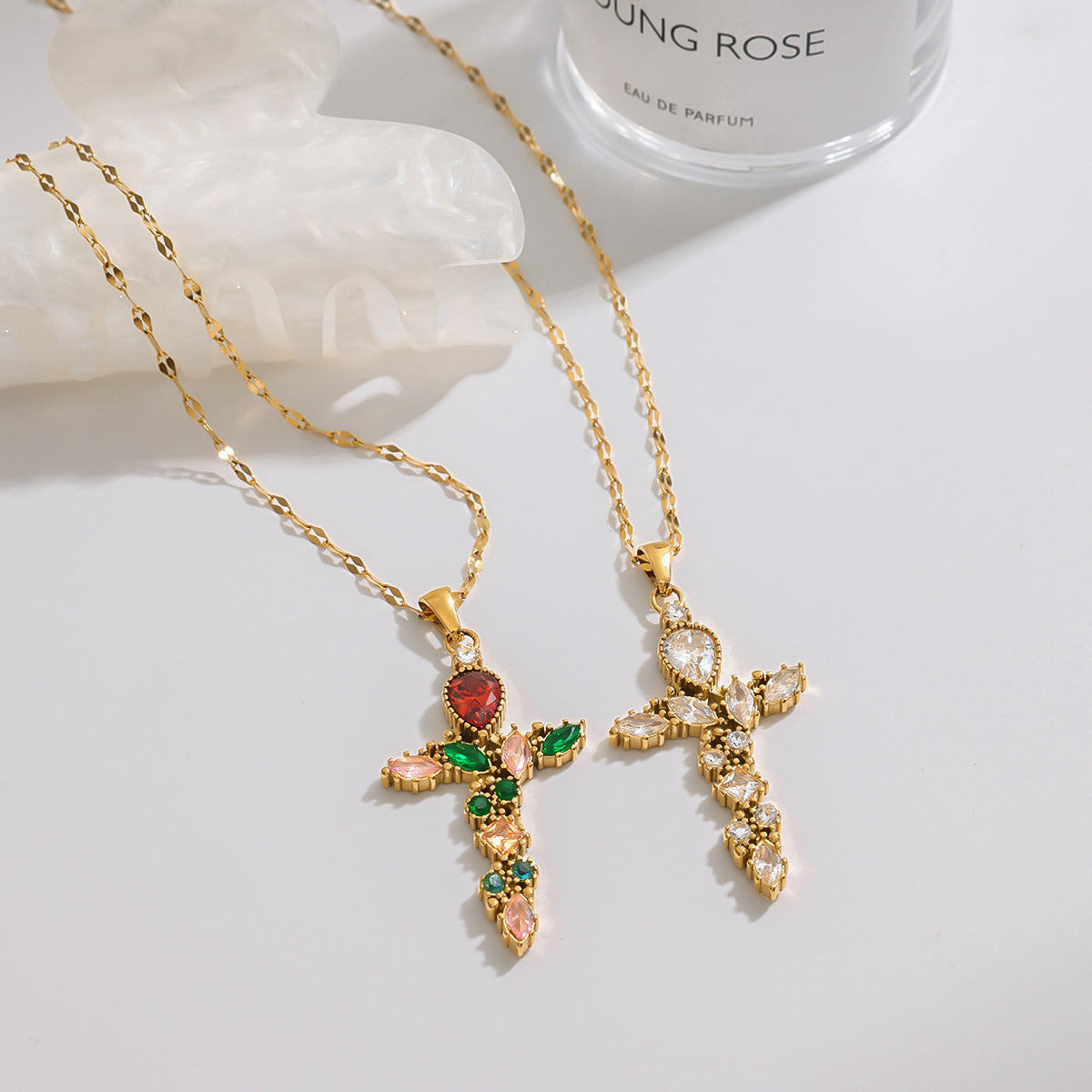J&D  Jesus Crosses Necklace