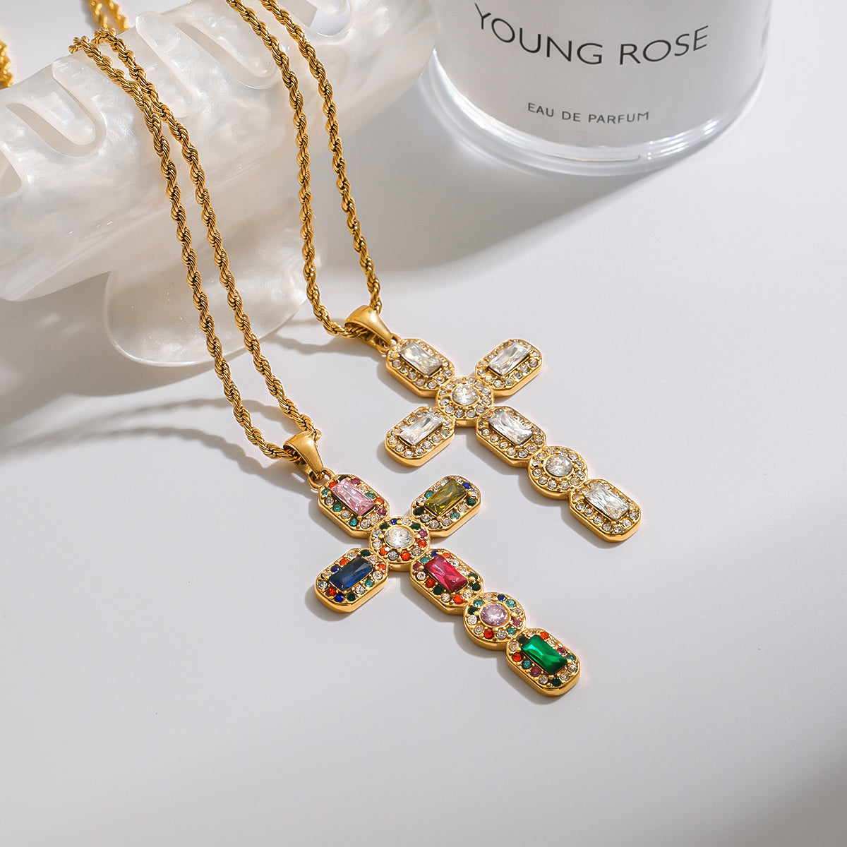 J&D  Jesus Crosses Necklace