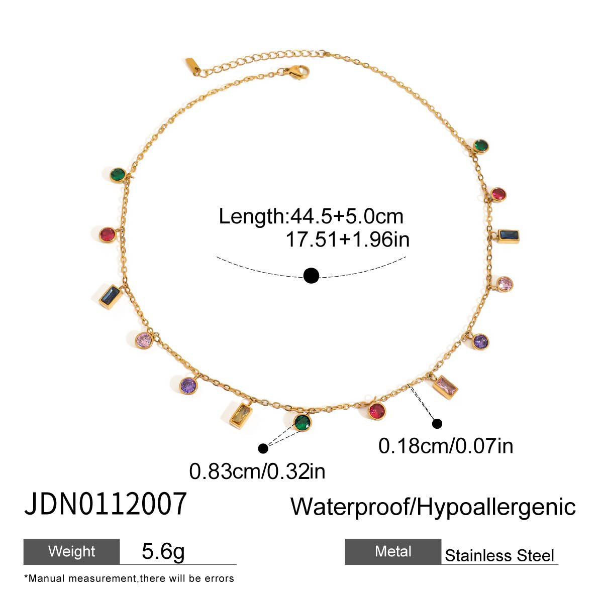 J&D  Multi-Color Crystal