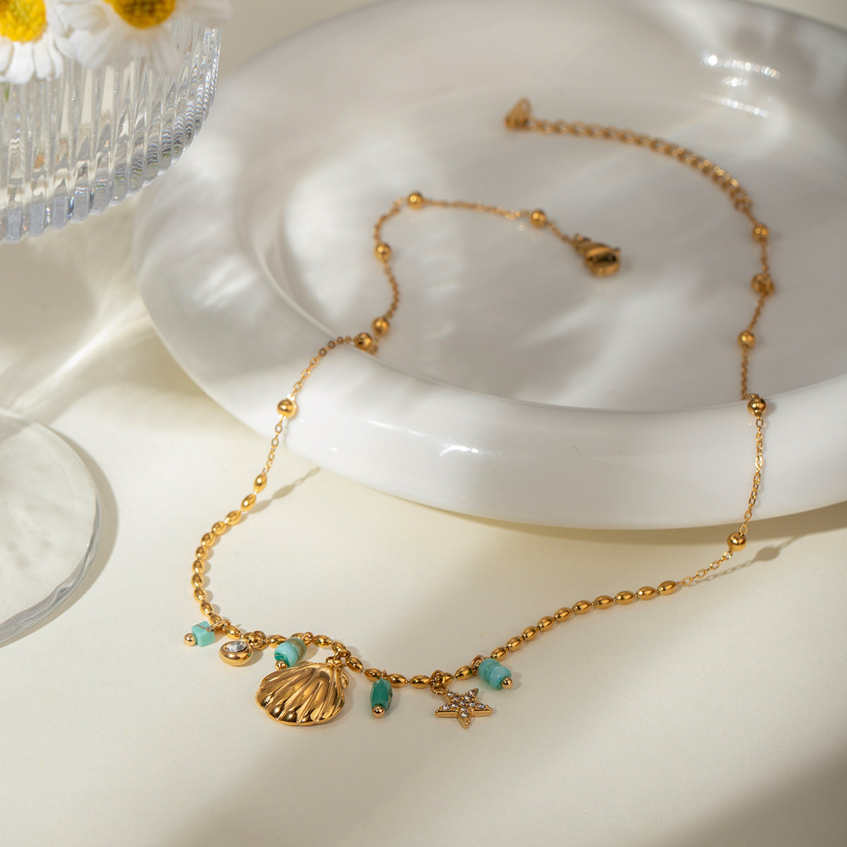 J&D Crystal Amazonite Shell Star