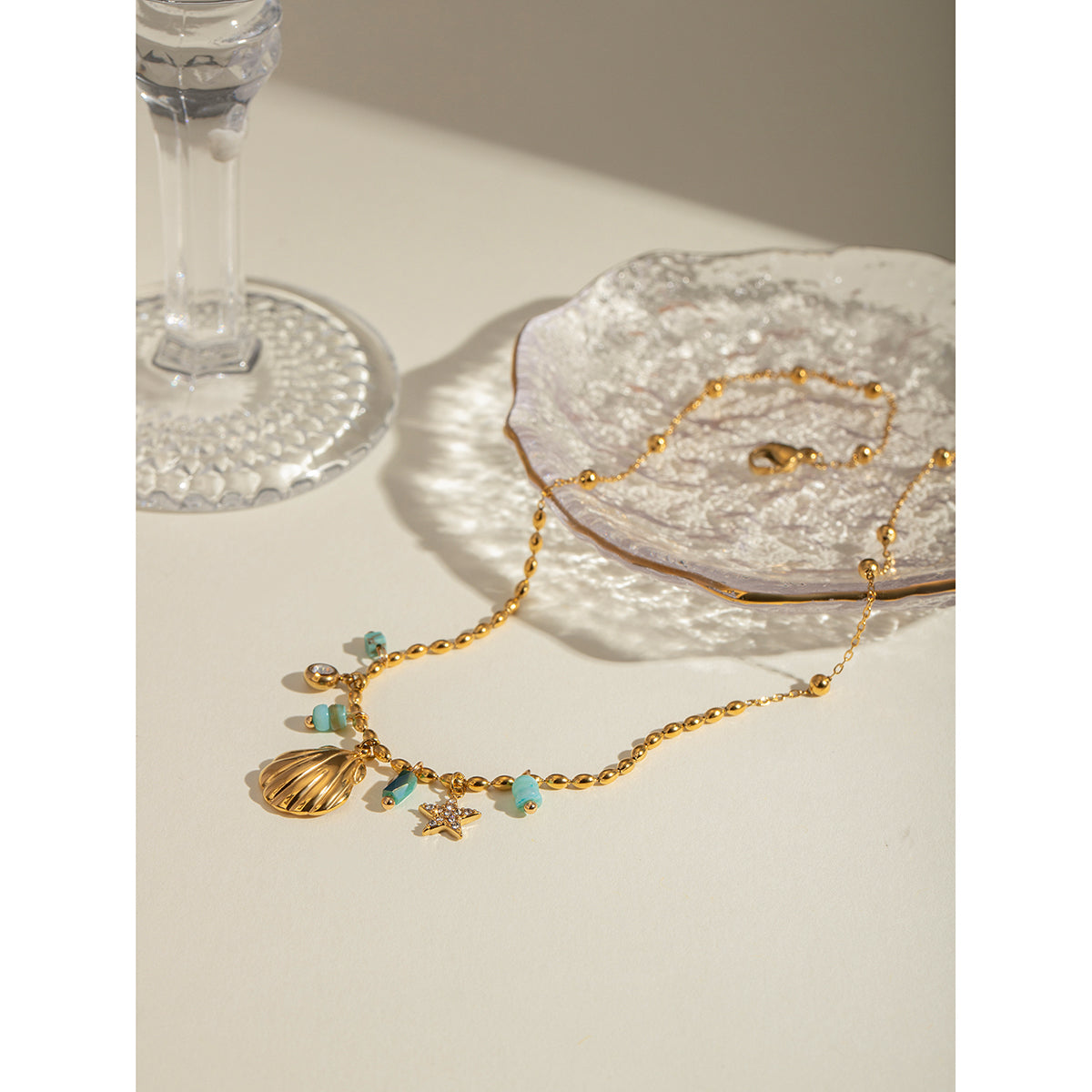 J&D Crystal Amazonite Shell Star