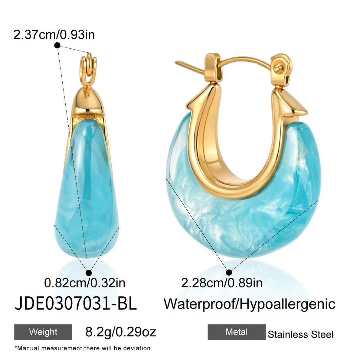 J&D  Marbled Resin Chunky