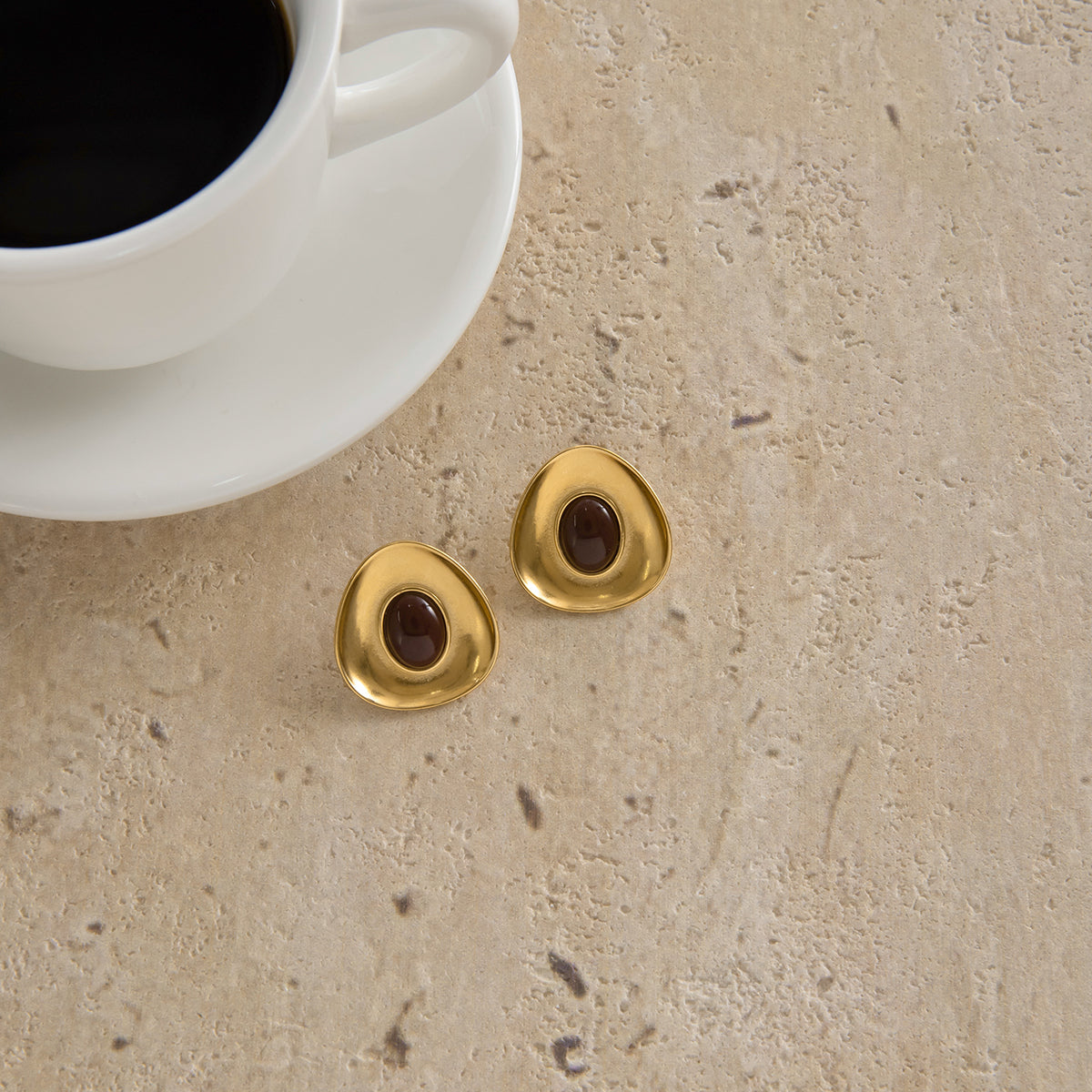 J&D  Trendy Statement Concave Resin