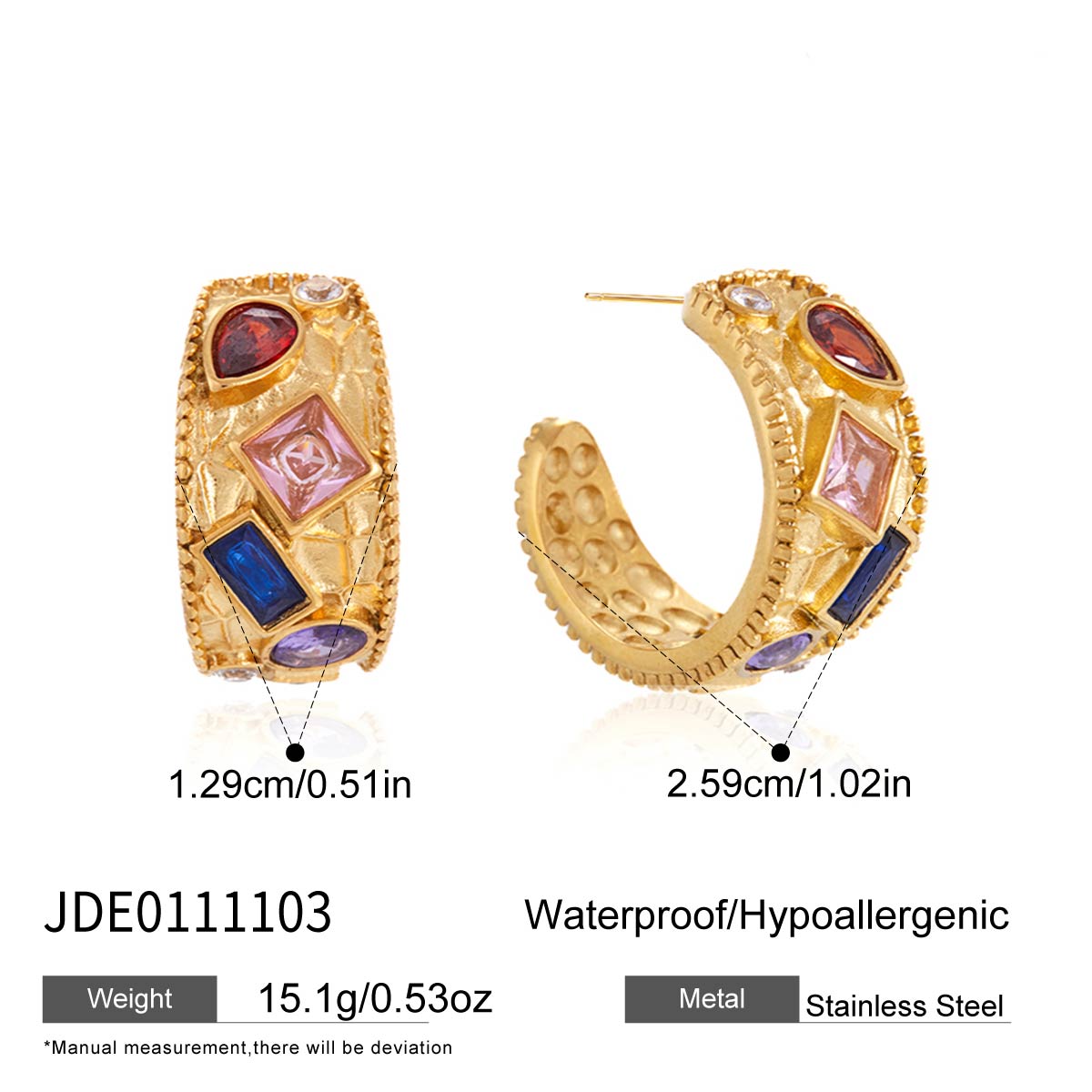 J&D Colored Zircon C-ring