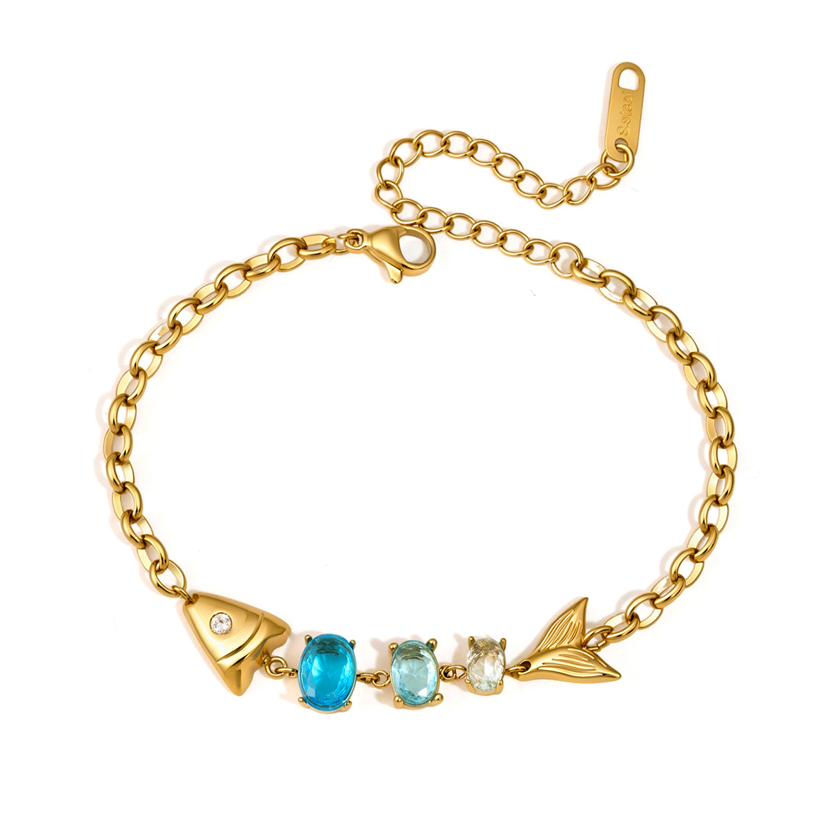 J&D Plated Fish Bracelet