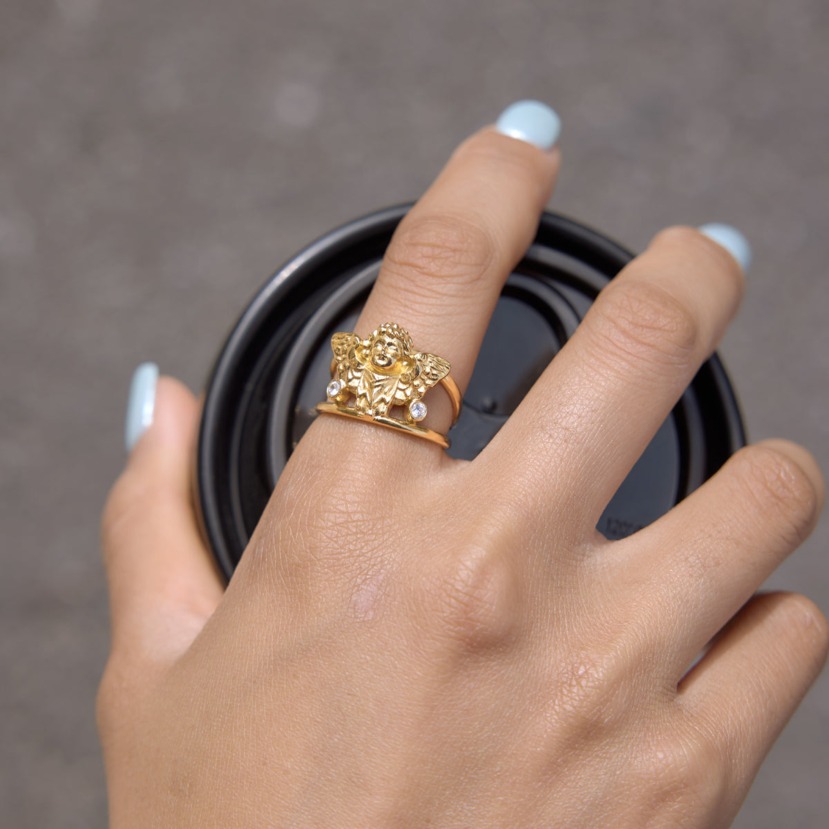 J&D  Double Layer Hollow Ring