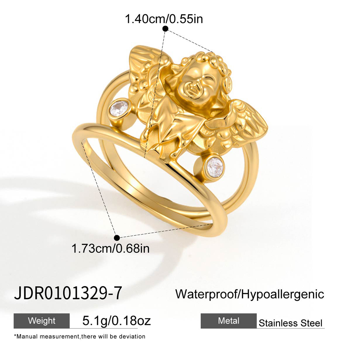 J&D  Double Layer Hollow Ring