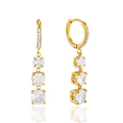 J&D  Drop Hoop Earrings Waterproof