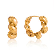 J&D  Twisted Wave Hoop Earrings