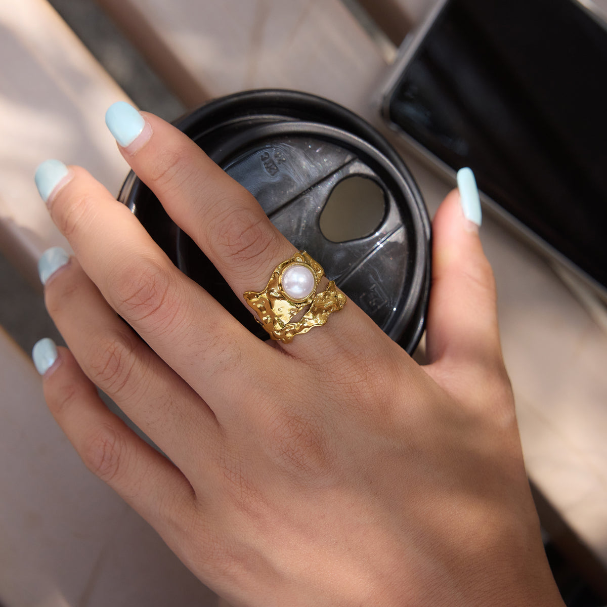 J&D  Acrylic Pearl Accented