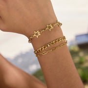 J&D  Hollow Star Chain Bracelet