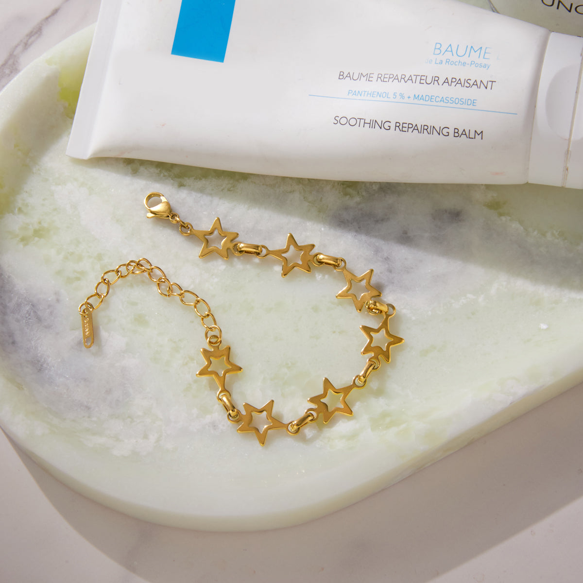 J&D  Hollow Star Chain Bracelet