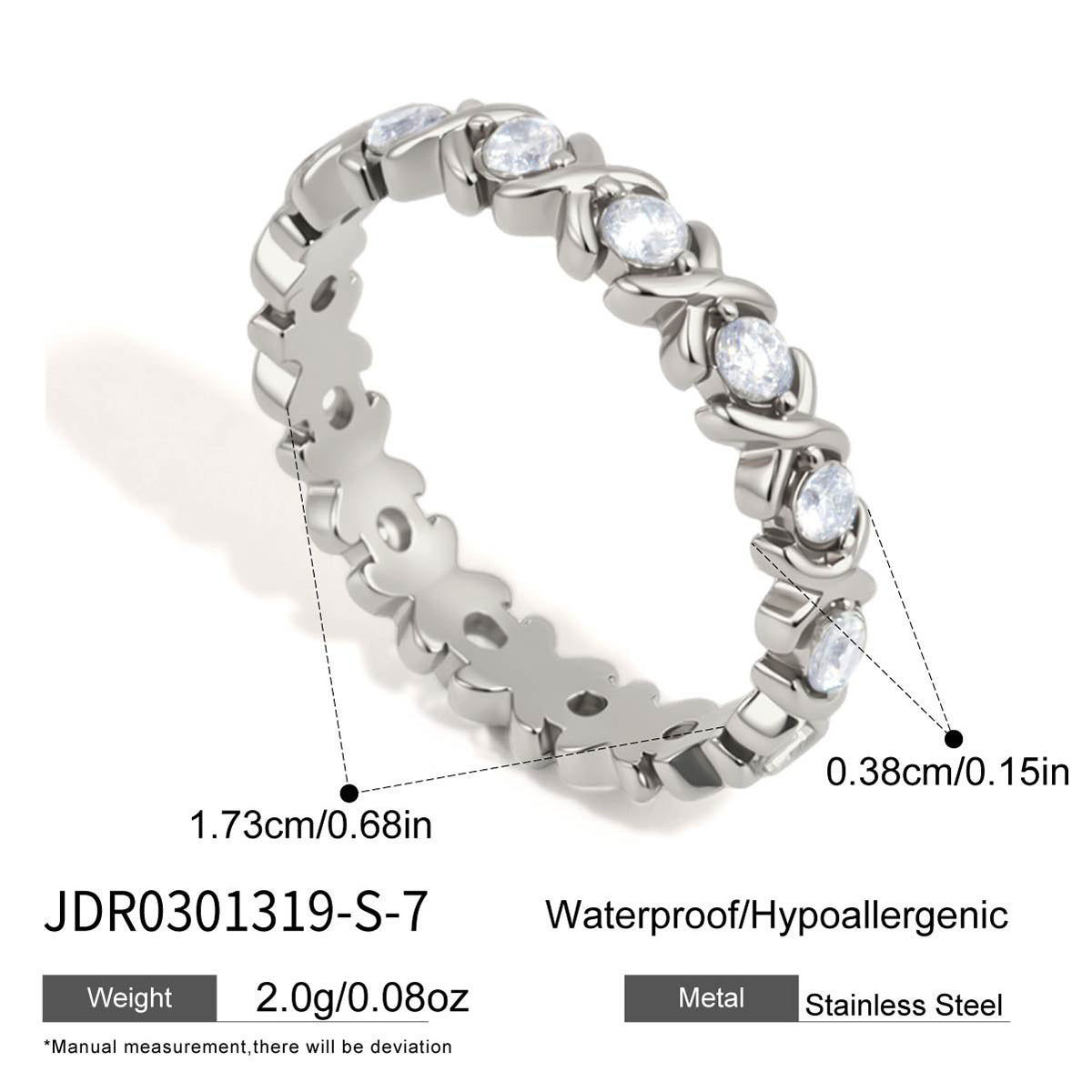 J&D  X Cross Ring