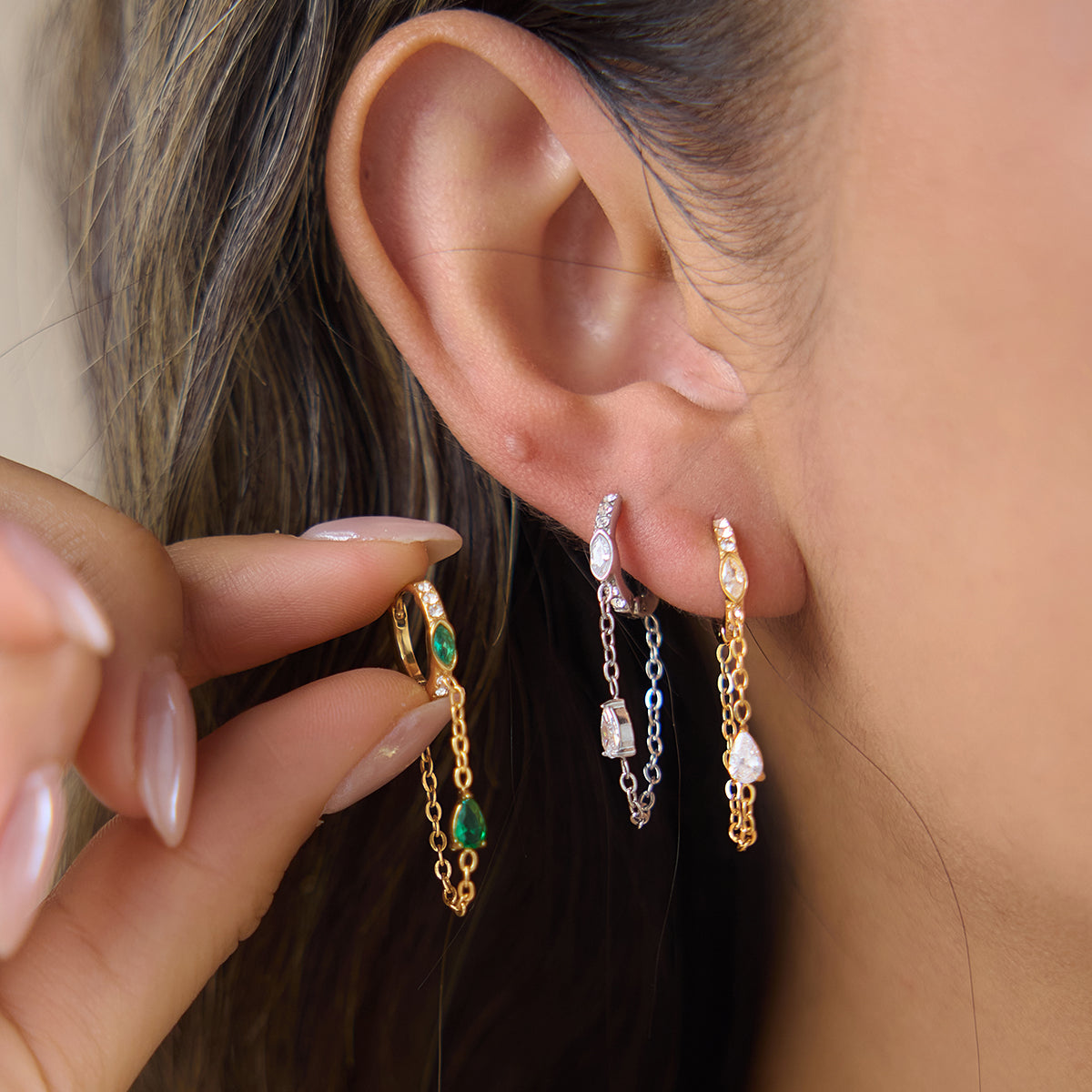 J&D  Marquise Teardrop