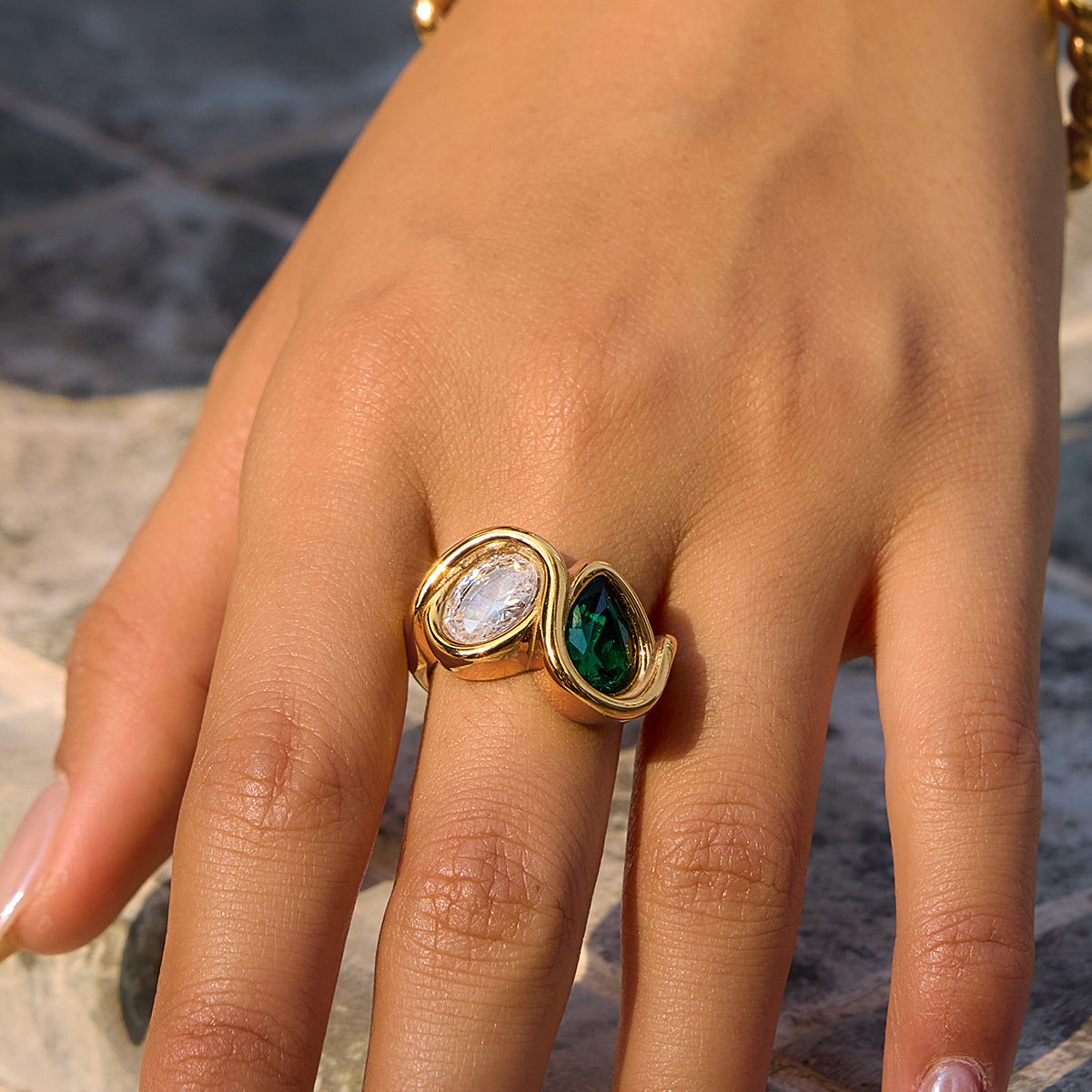 J&D  Green Teardrop and Oval