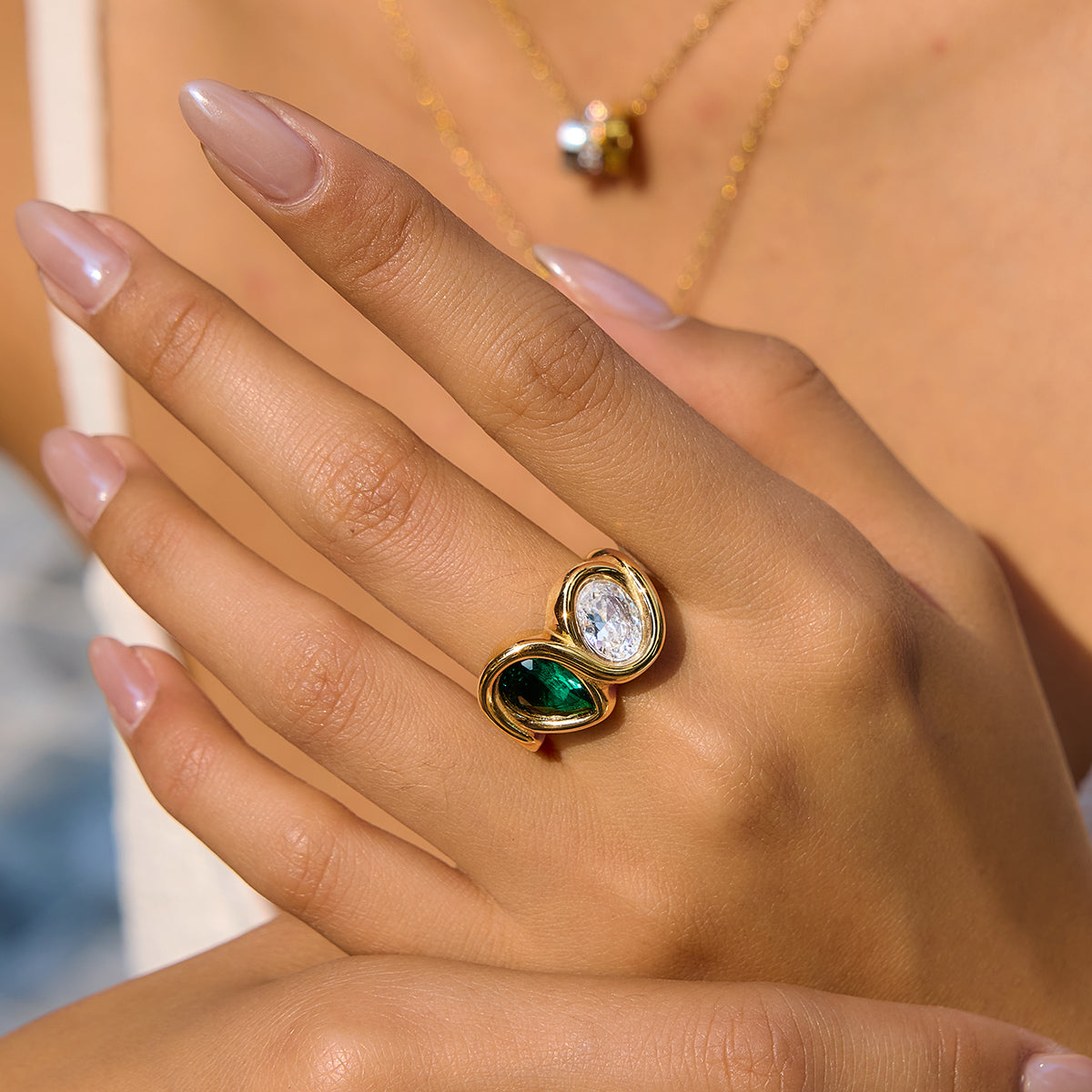 J&D  Green Teardrop and Oval