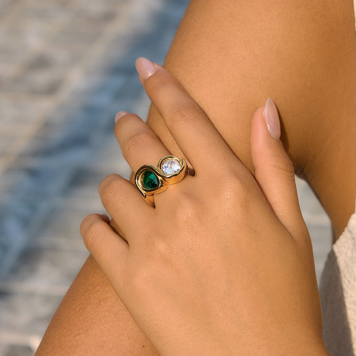 J&D  Green Teardrop and Oval
