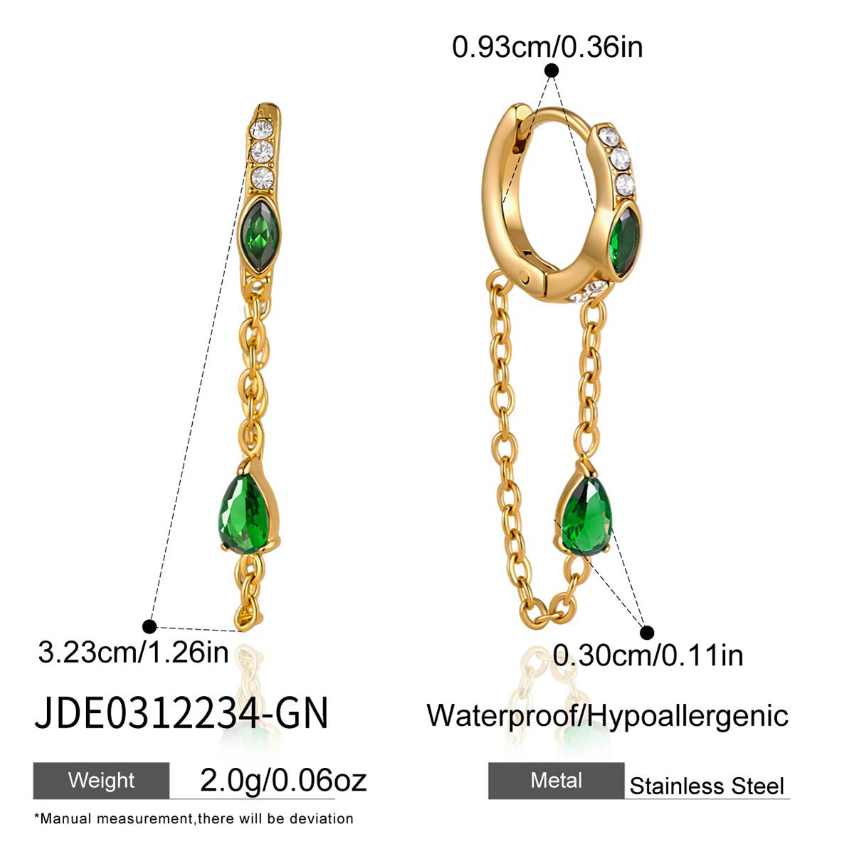 J&D  Marquise Teardrop