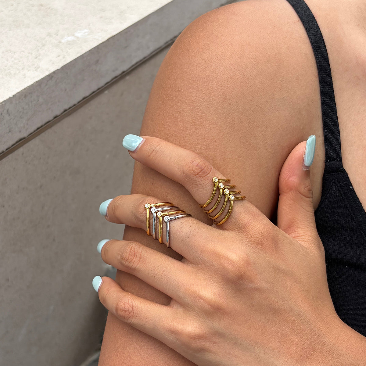 J&D  Waterproof Irregular Open Ring