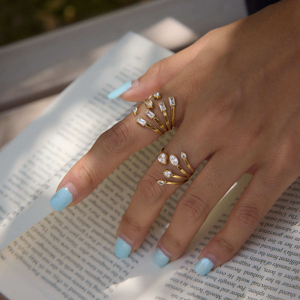 J&D Forked Adjustable Open Ring