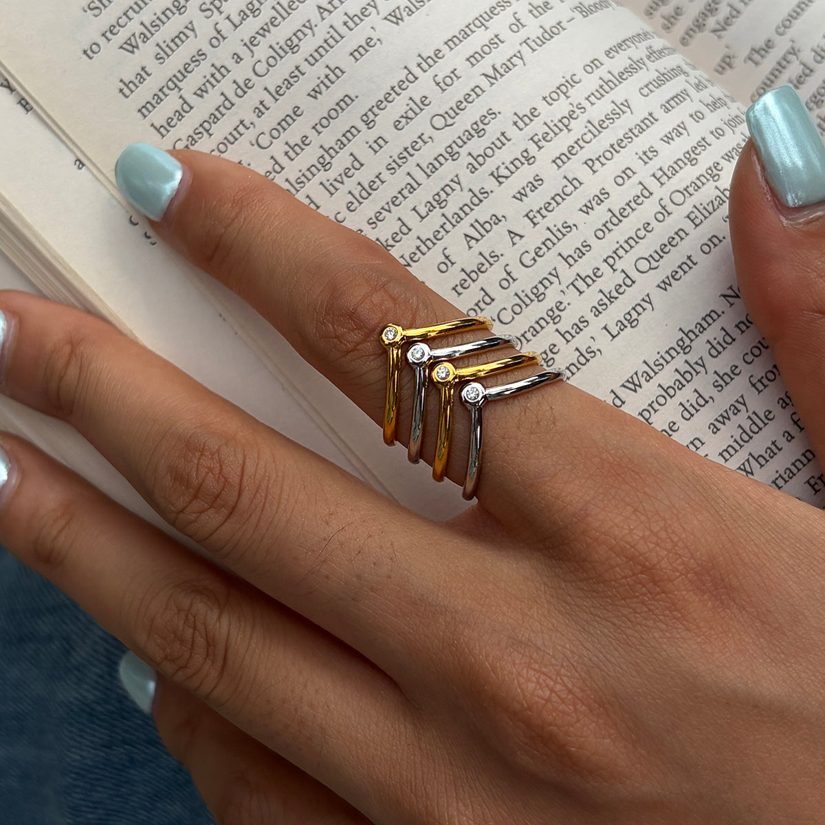 J&D  Waterproof Irregular Open Ring
