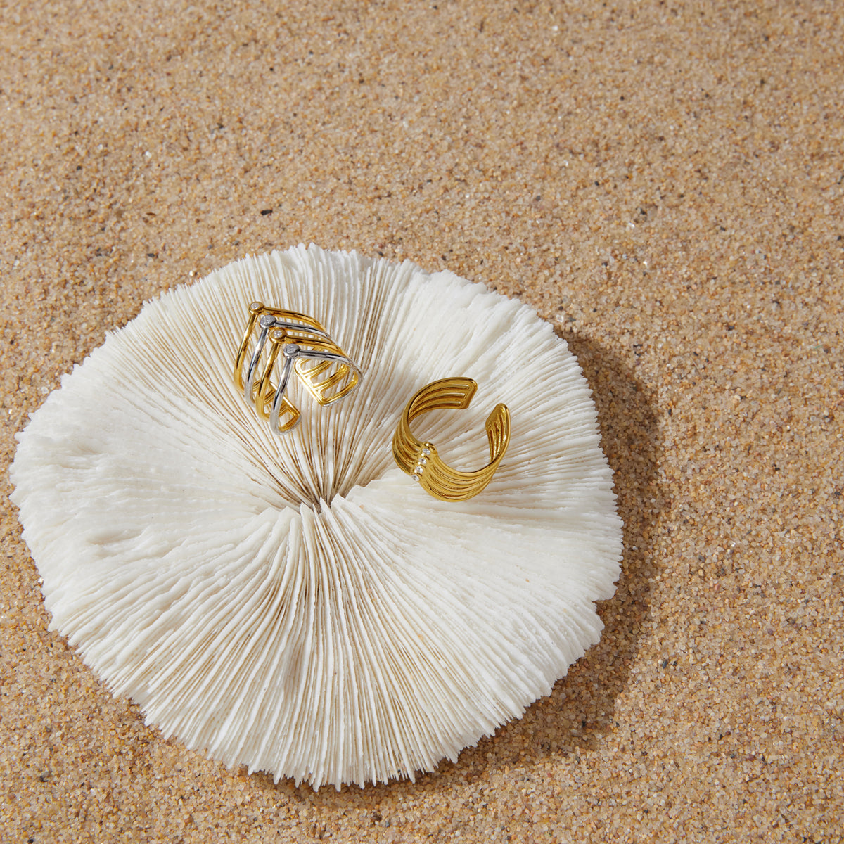 J&D  Waterproof Irregular Open Ring