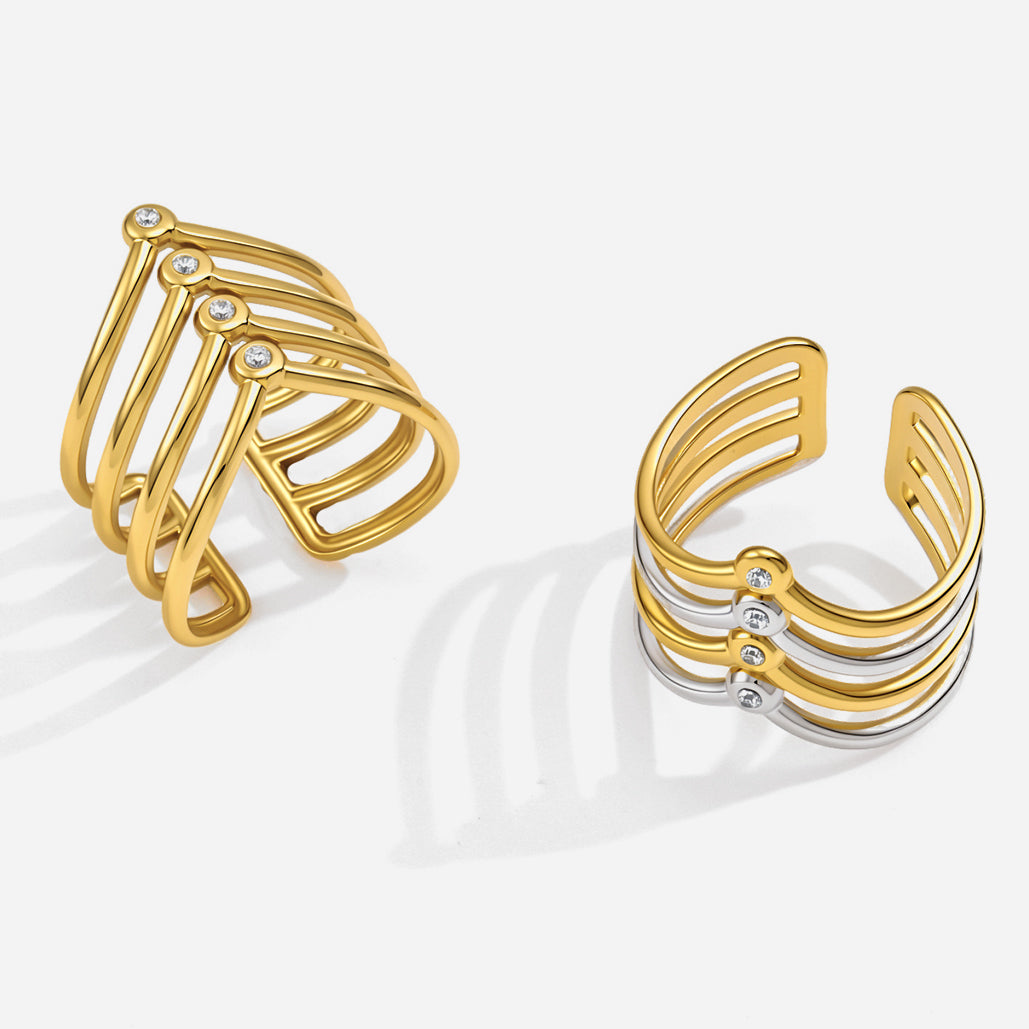 J&D  Waterproof Irregular Open Ring