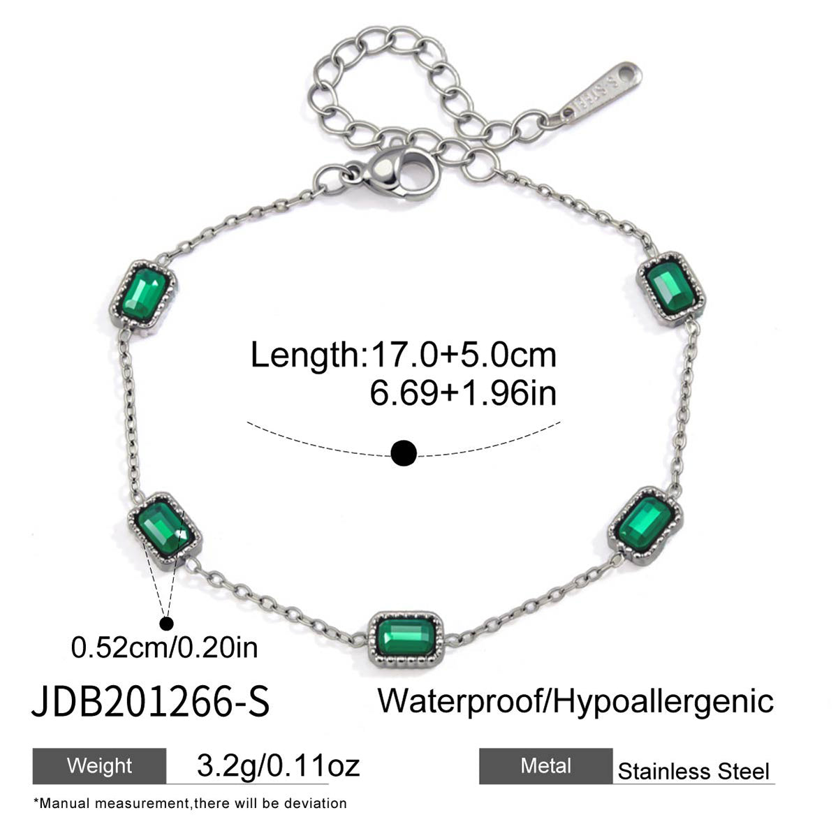 J&D  Bracelet Waterproof Minimalist Chain