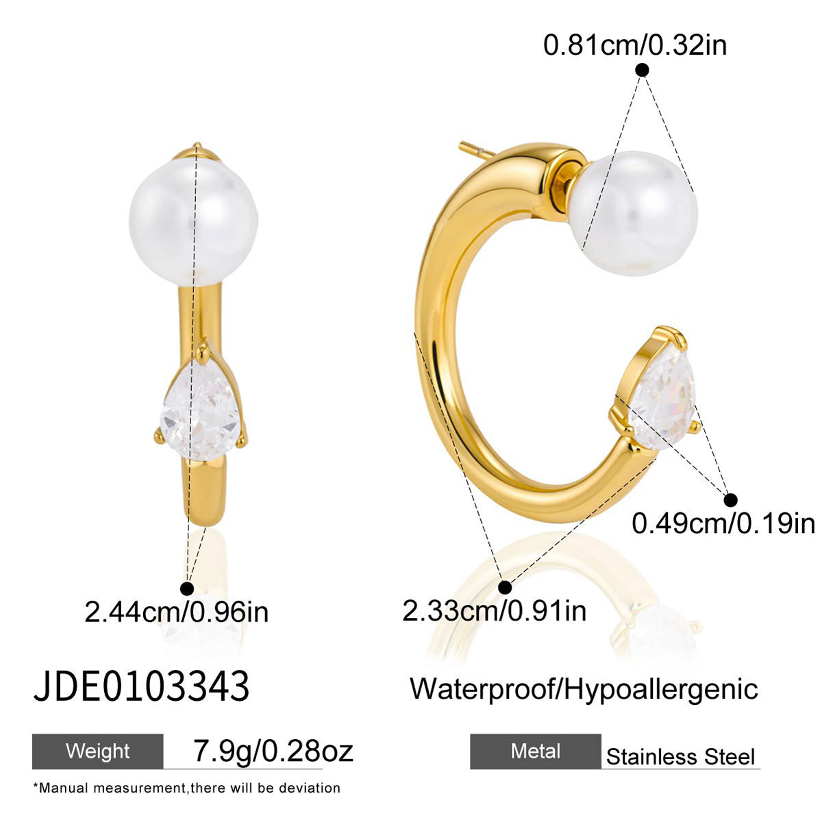 J&D Pearl Zircon Front Back