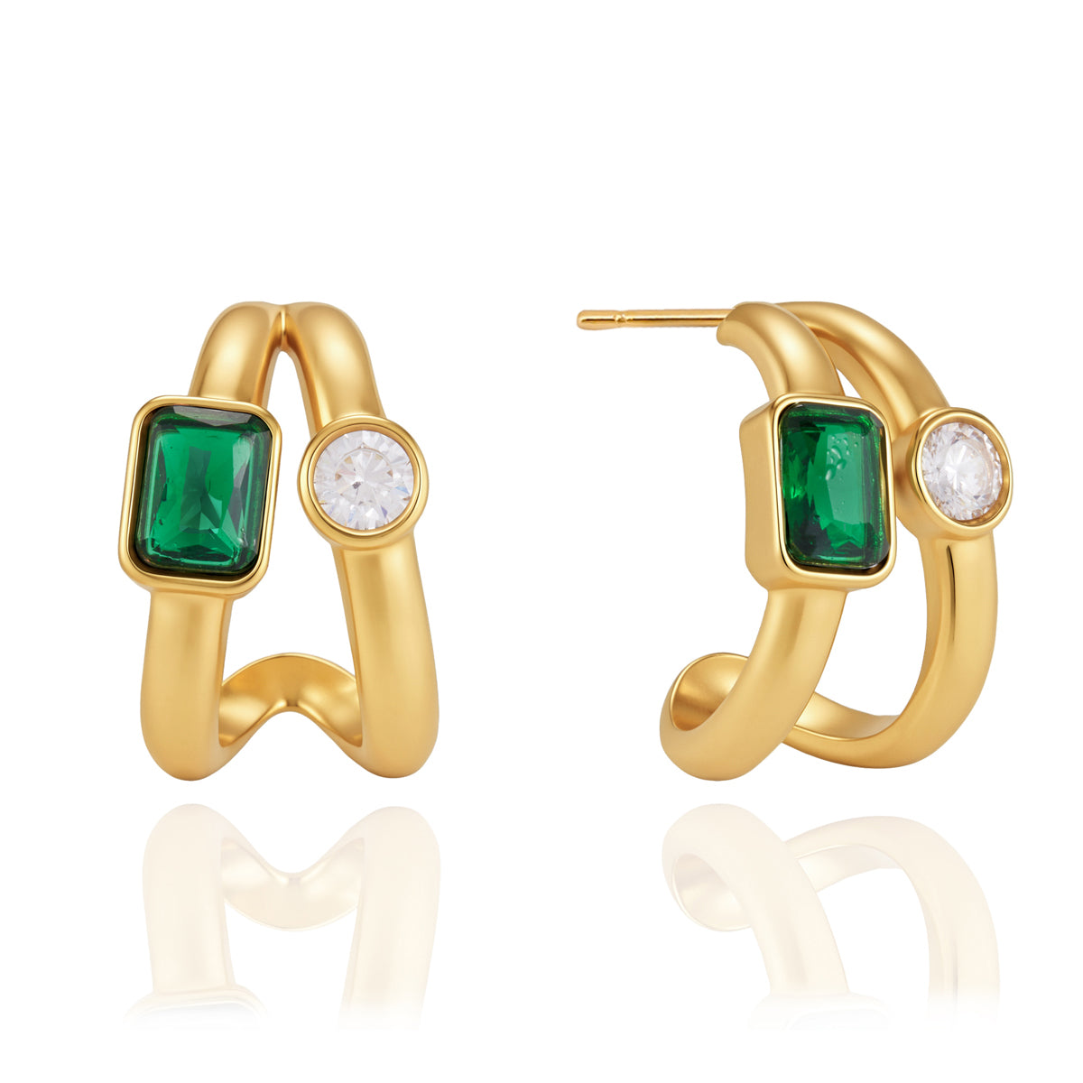 J&D  C Shape Earrings