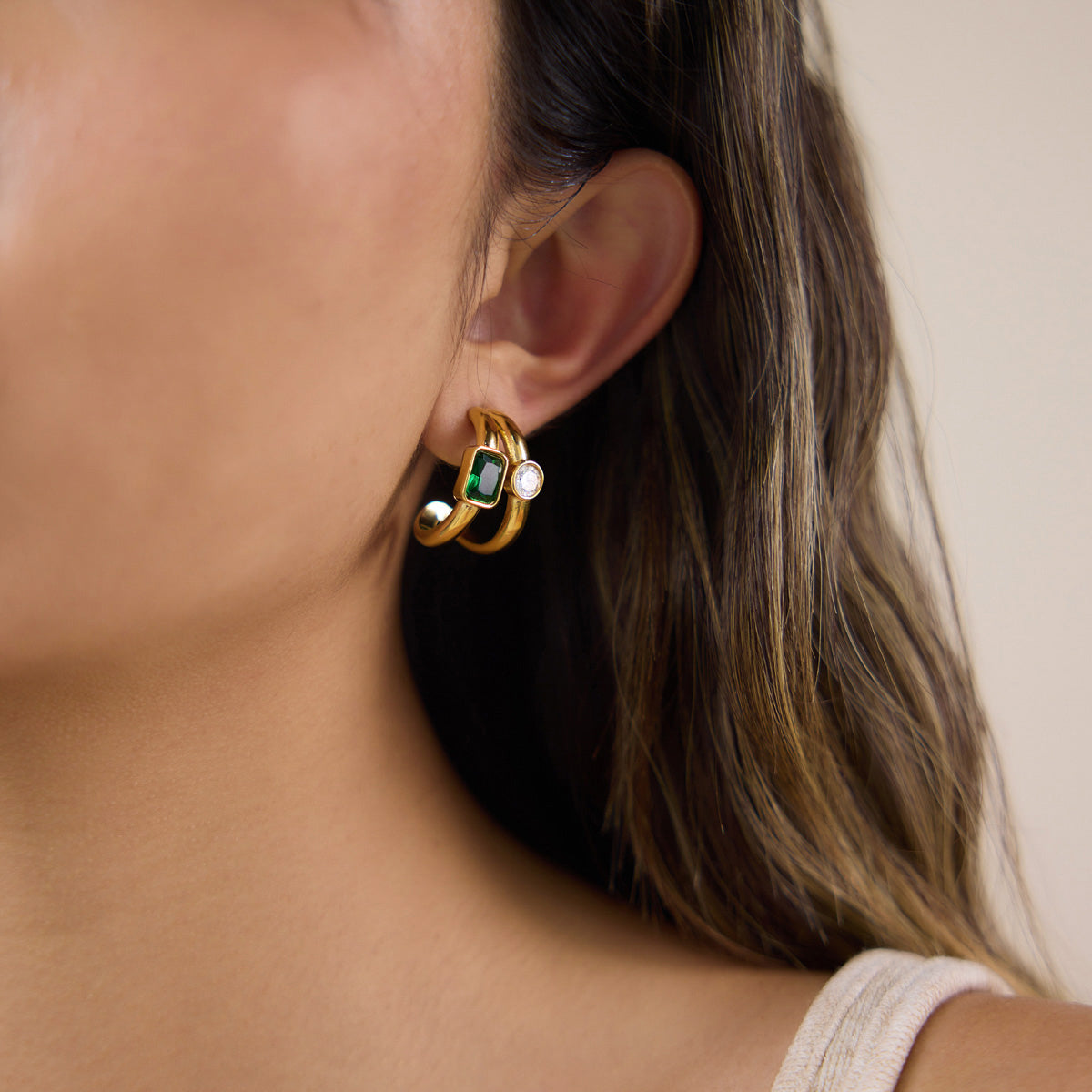 J&D  C Shape Earrings