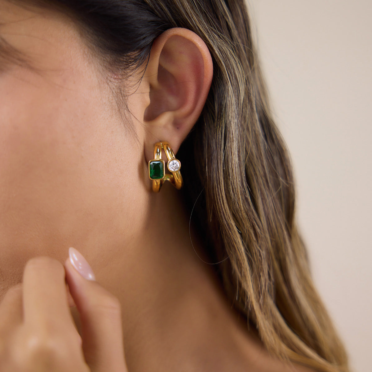 J&D  C Shape Earrings