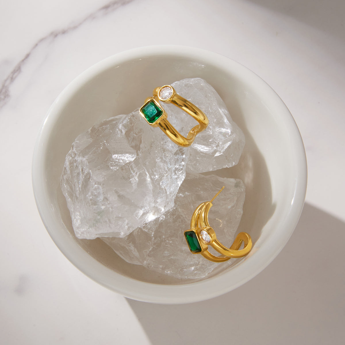 J&D  C Shape Earrings