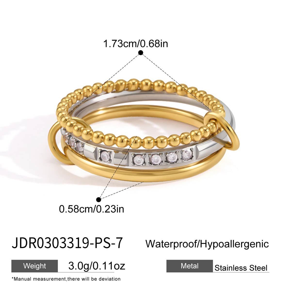 J&D Multi Layer Hammered Texture