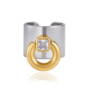 J&D  Movable Square Zirconia Stainless
