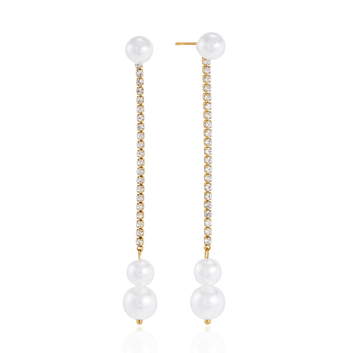J&D   Long Rhinestone Tassel Drop