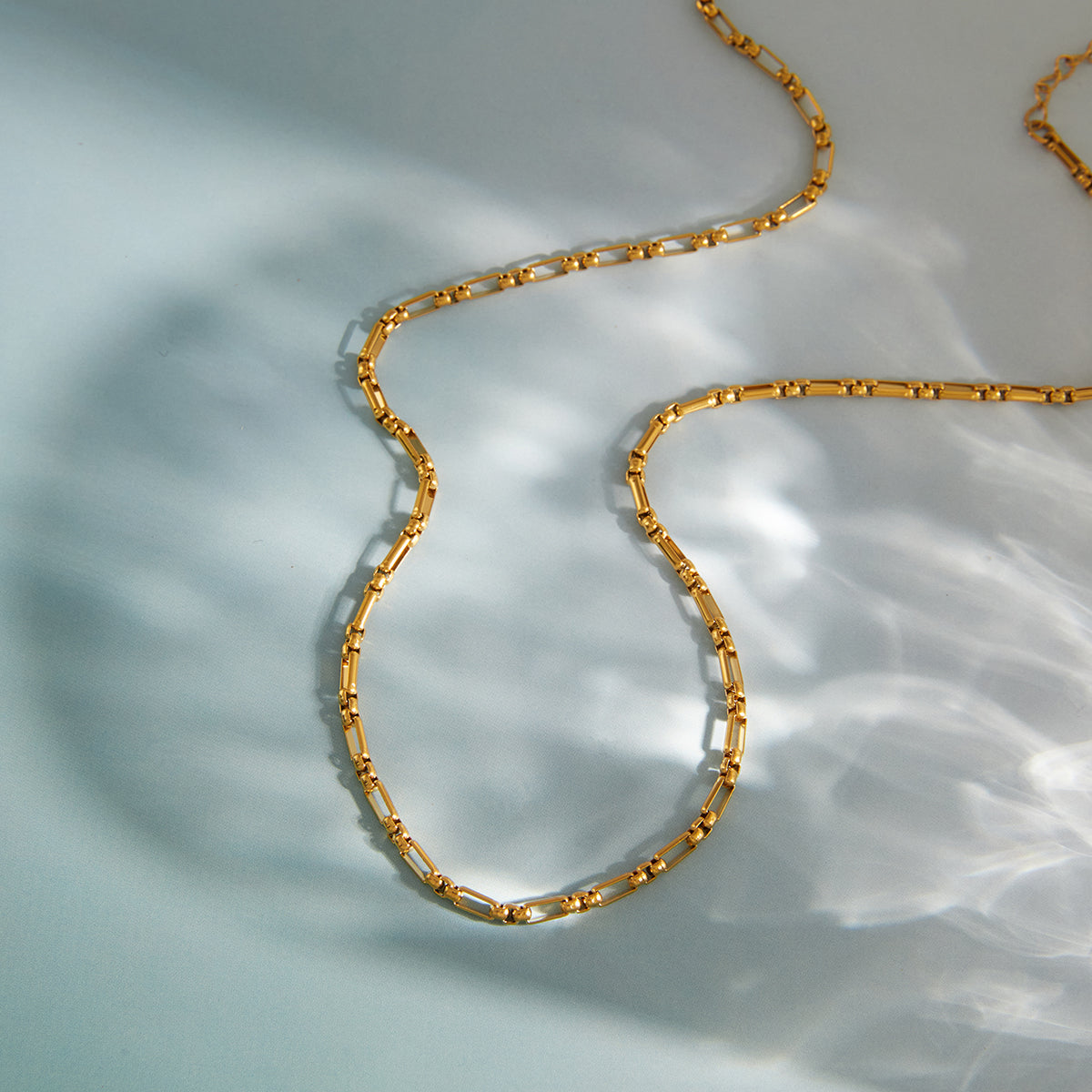 J&D   Trendy Minimalist Box Chain Necklace