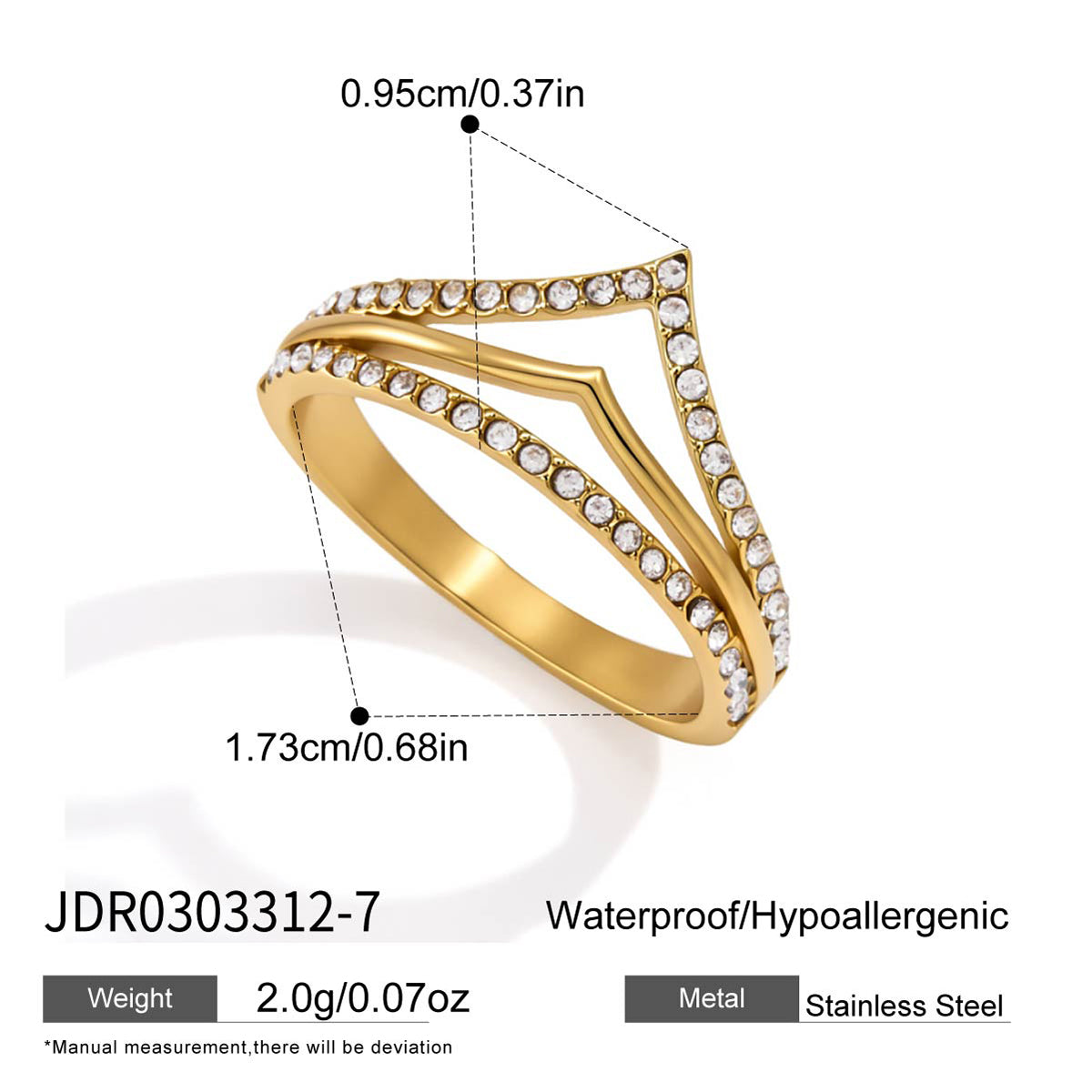 J&D  Multi Layer Wave V Shape