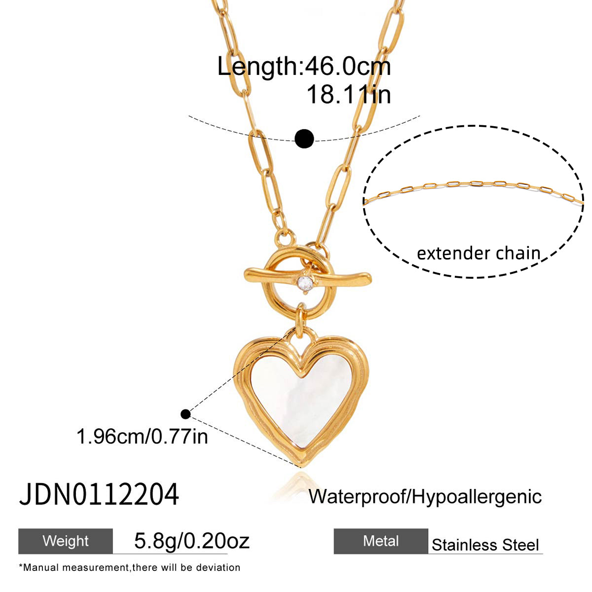 J&D   Trendy Minimalist Box Chain Necklace