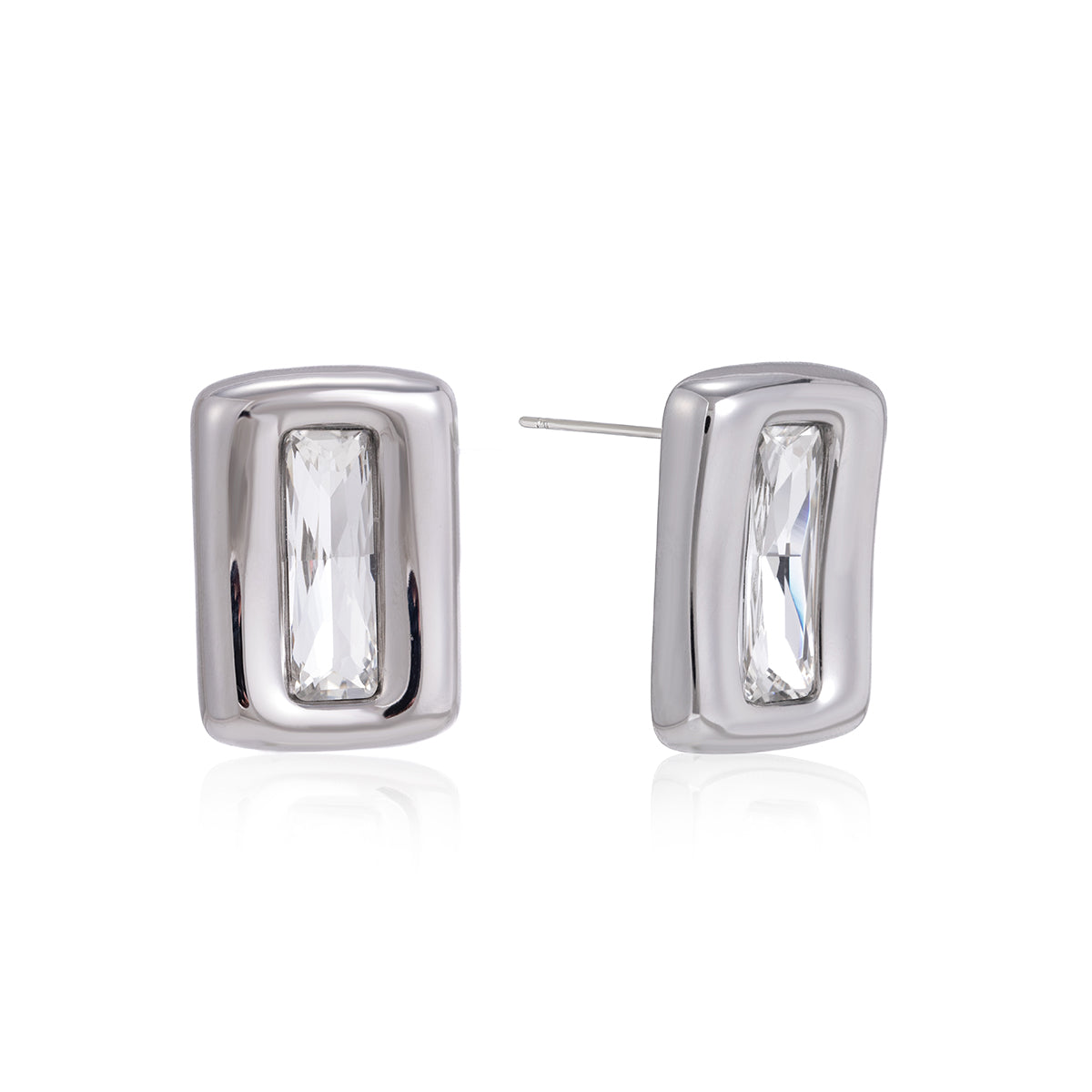 J&D   Black Acrylic White Zircon