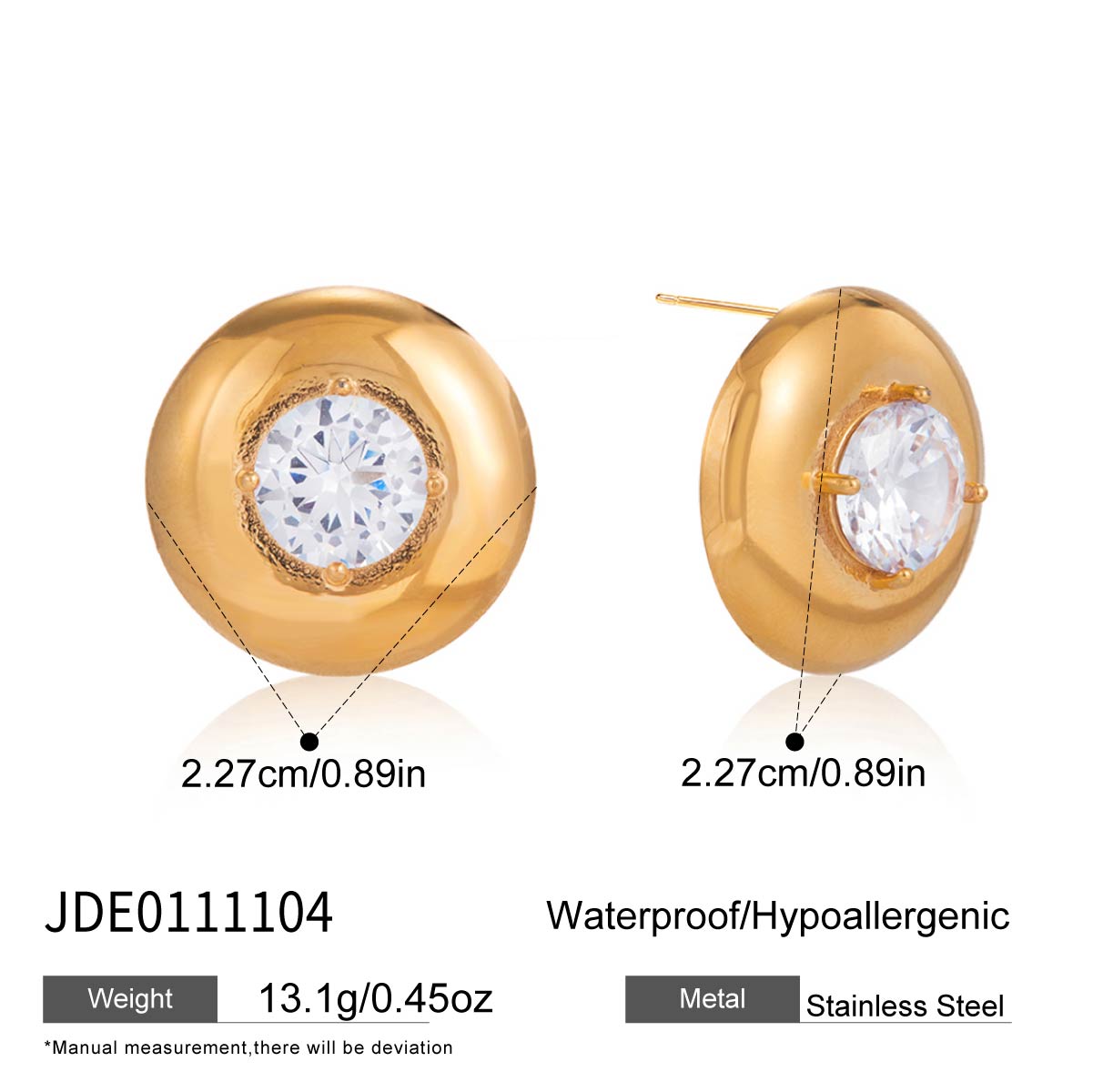 J&D  Minimal White Zircon Inlay